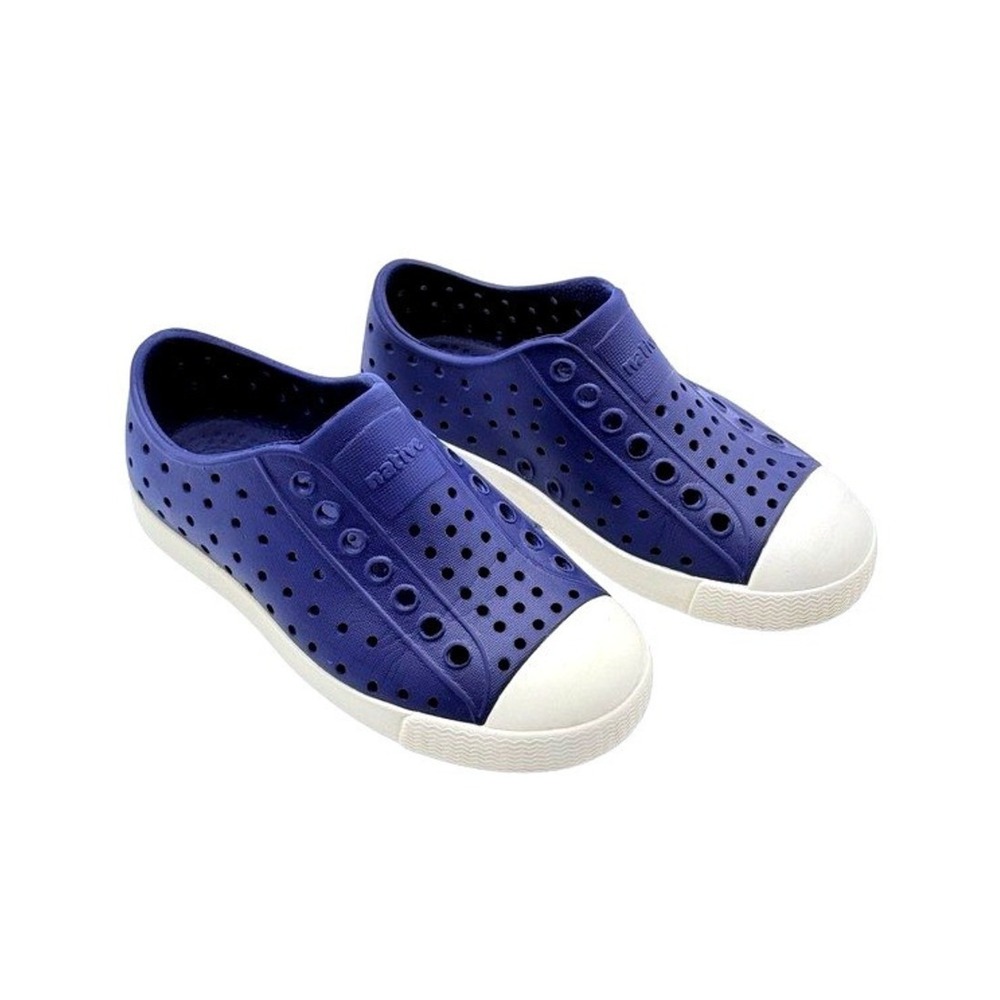 Native Jefferson Kids C10 Navy Blue White EVA Slip-On Sneakers Shoes
